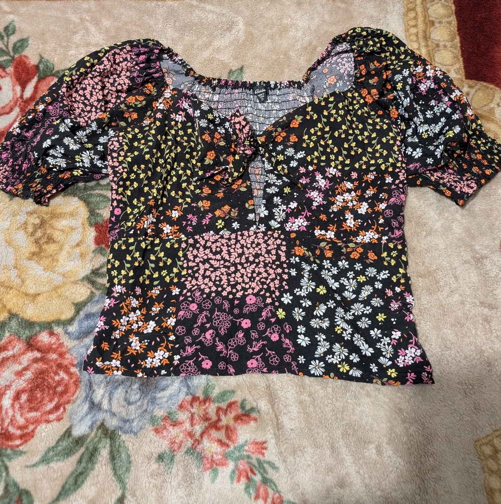 Rainbow Ruched Top